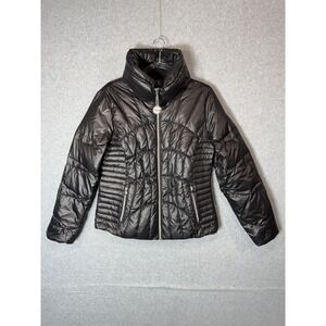 Guess Jacket Womens Medium Down Feather Puffer Quilted Full Zip Winter Coat‎